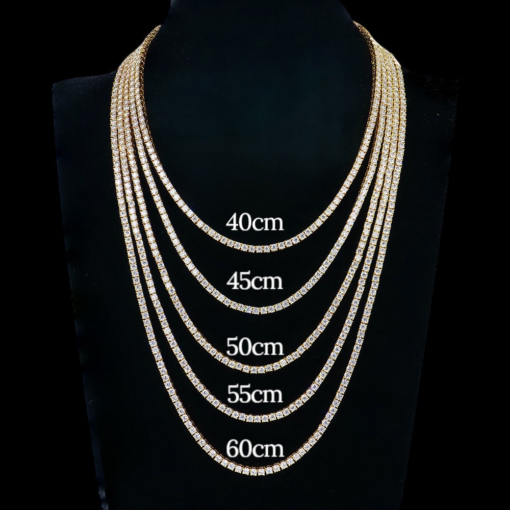 Tennis Chain Necklace Moissanite – Luxe 18K Gold Necklace | DAPR Aus