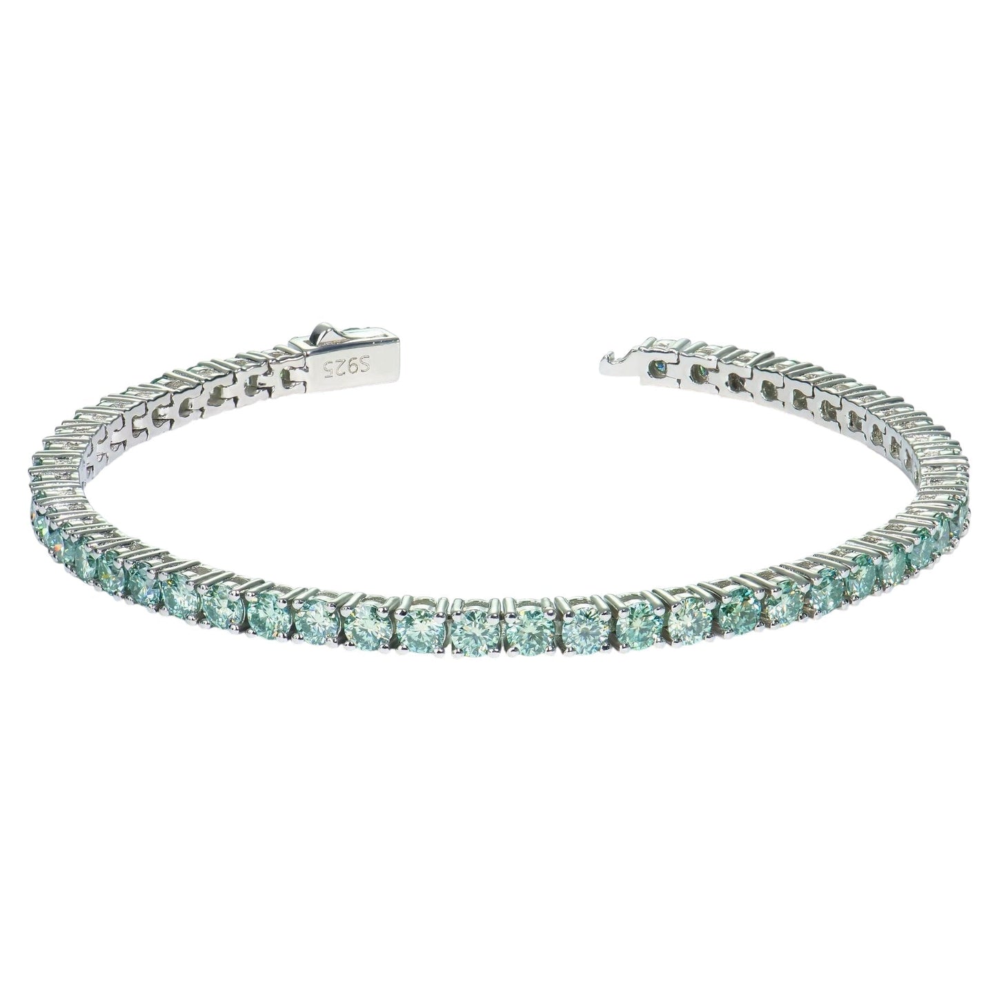 Tennis Bracelet Luxe Turquoise Moissanite – 18K Gold Plated | DAPR