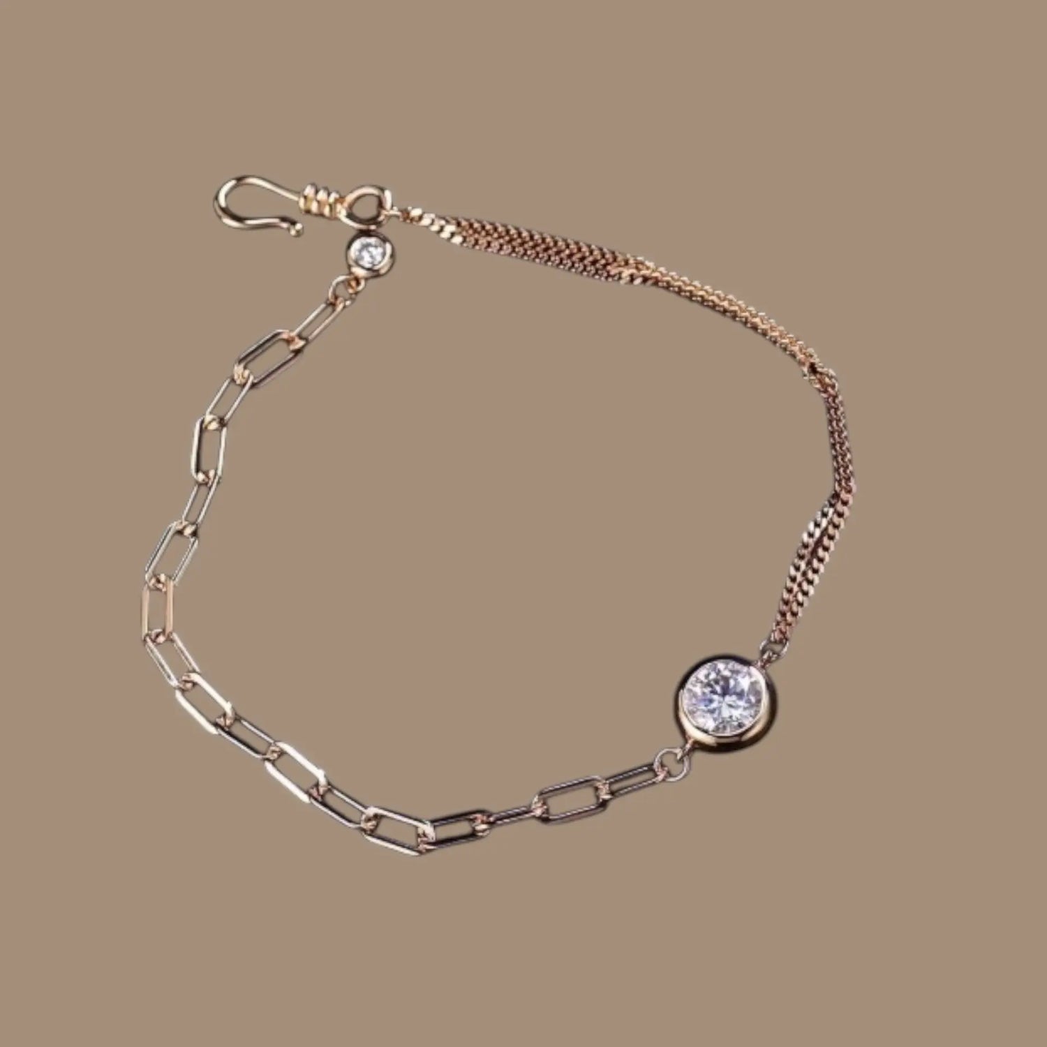 1ct Round Diamond Mixed Chain Bracelet DAPR